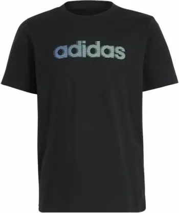 Bluzë sportive Adidas Lin GT Tee Jr IB9138, pambuk, për fëmijë, e bardhë