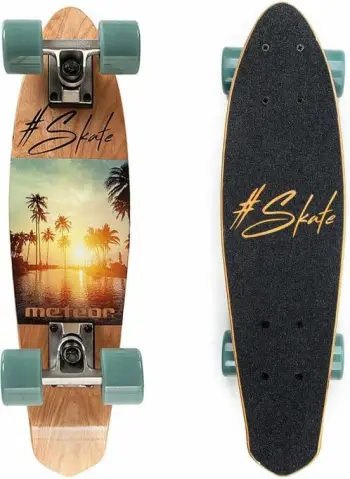 Skateboard Meteor për të gjithë, ngjyrë e zezë