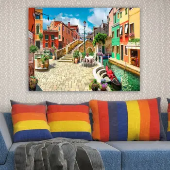 Pikturë dekorative në kanavacë, shumëngjyrëshe, 70x100cm