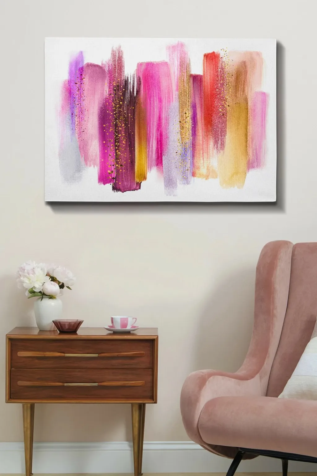 Pikturë dekorative në kanavacë, shumëngjyrëshe, 70x100cm - 1