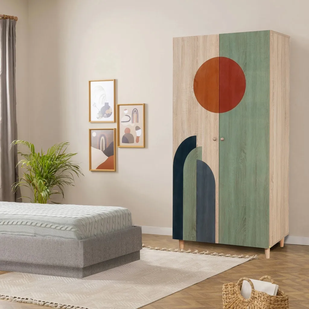 Dollap Hanah Home, Lidya 2, ngjyrë sonomo, 90x192x52cm - 1