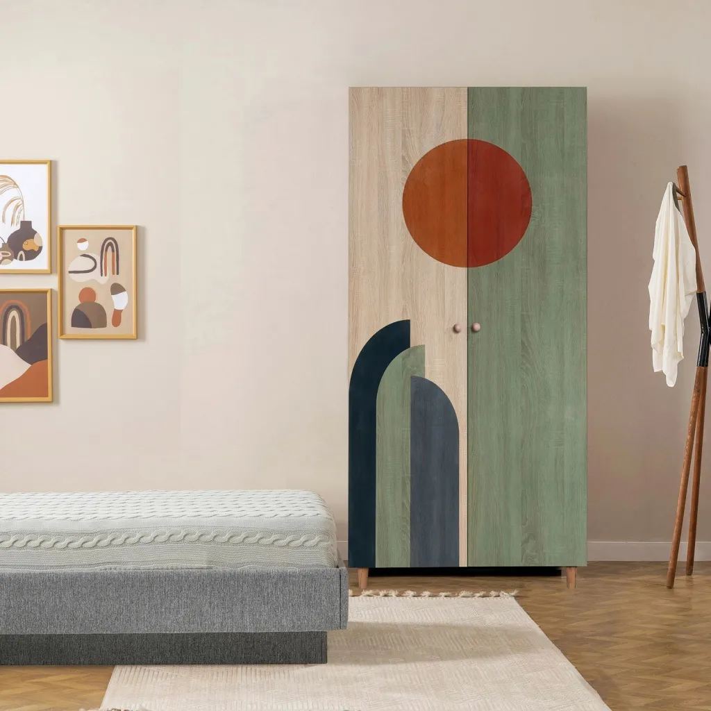 Dollap Hanah Home, Lidya 2, ngjyrë sonomo, 90x192x52cm - 2