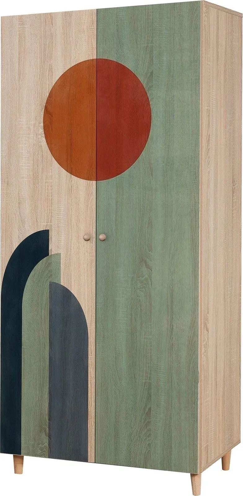 Dollap Hanah Home, Lidya 2, ngjyrë sonomo, 90x192x52cm - 3