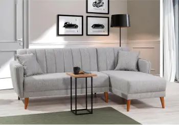 Kënd-sofë krevati Atelier del Sofa, kënd i djathtë, ngjyrë gri