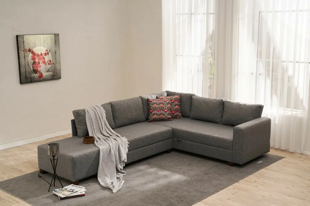 Kënd-sofë krevati Atelier del Sofa, kënd i djathtë, ngjyrë gri - 1