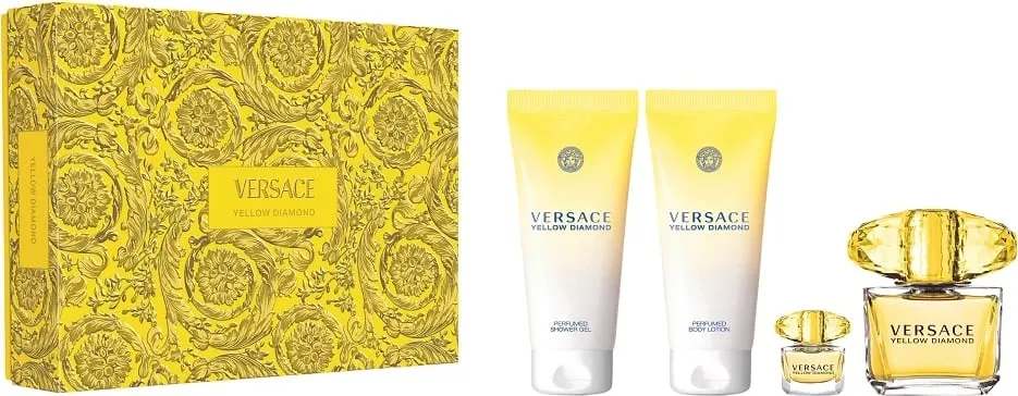 Set Eau de Toilette për femra Versace Yellow Diamond, 90ml + 5ml + 100ml + 100ml - 1