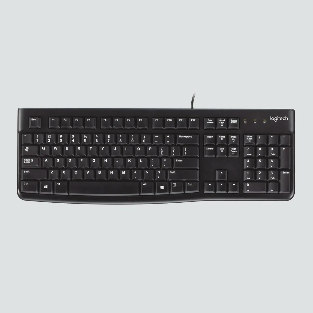 Tastierë Logitech K120, me kabllo, USB, QWERTZ, e zezë - 4