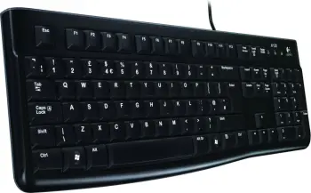 Tastierë Logitech K120, me kabllo, USB, QWERTZ, e zezë