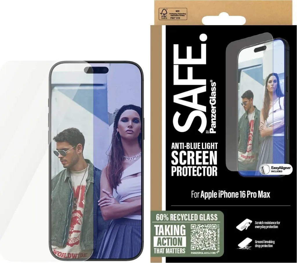 Mbrojtës ekrani PanzerGlass për iPhone 16 Pro Max, transparent - 2