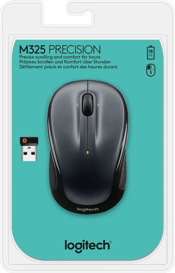 Maus wireless Logitech M325 Colour Collection, 1000 DPI, i zi - 6