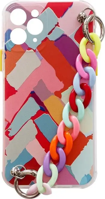 Mbështjellës Hurtel Color Chain Case për Samsung Galaxy S21+ 5G, me zinxhir shumëngjyrësh