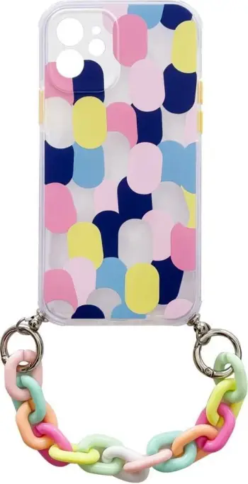 Mbështjellës Hurtel Color Chain Case për Samsung Galaxy S20 FE 5G, me zinxhir shumëngjyrësh