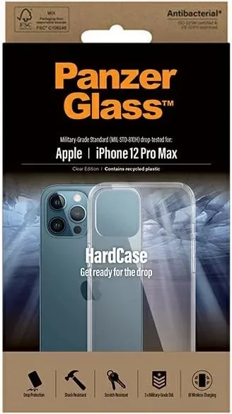 Mbështjellëse PanzerGlass ClearCase për iPhone 12 Pro Max, xham i temperuar antibakterial, mbrojtje ushtarake, transparente - 3
