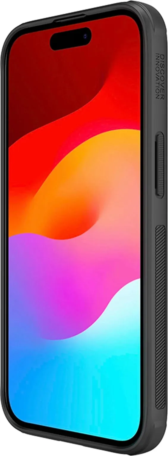 Mbështjellës Nillkin Super Frosted Shield Pro për iPhone 15, i zi - 4