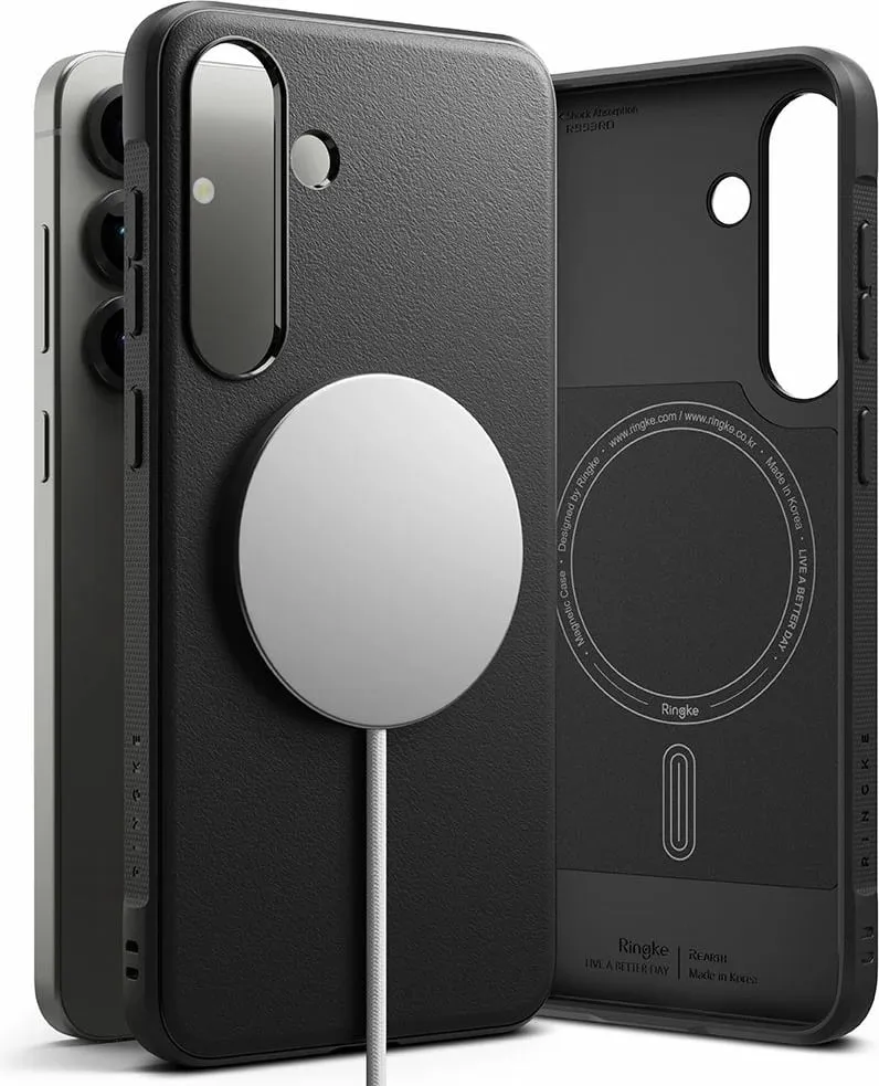 Mbështjellës Ringke Onyx MagSafe për Samsung Galaxy S25+, i zi - 1