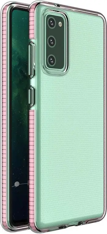 Mbështjellës Hurtel Spring Case për Samsung Galaxy A72, TPU, transparent me kornizë rozë