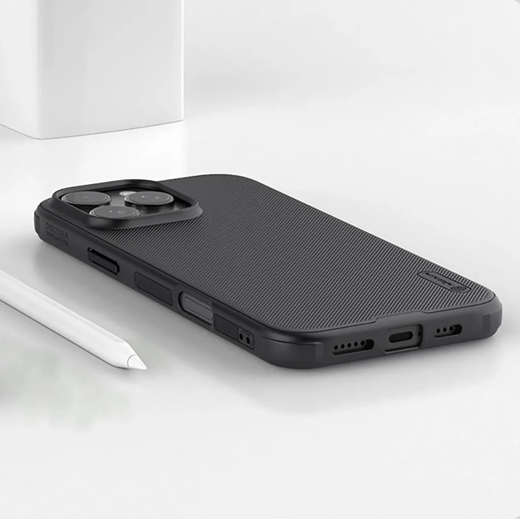 Mbështjellës Nillkin Super Frosted Shield Pro për iPhone 16 Pro, i zi - 18