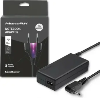 Karikues për laptop Qoltec, 65W, 19V, 3.4A, i zi