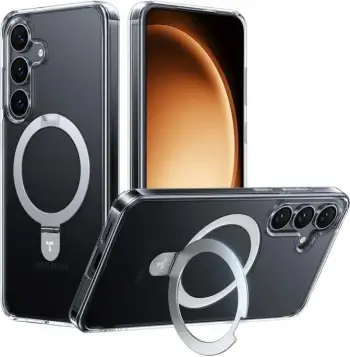 Mbështjellës Torras Ostand Spin për Samsung S25+, transparent