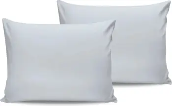 Set këllëfësh jastëku sateni (2 copë), ngjyrë e bardhë, L'essentiel