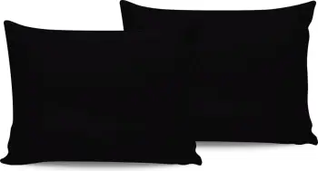 Set këllëfësh jastëku satin, 2 copë, ngjyrë e zezë, L'essentiel