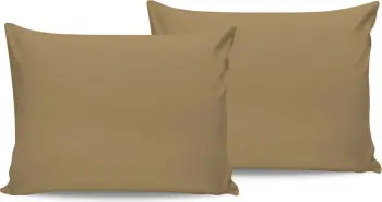 Set këllëfësh jastëku (2 copë), ngjyrë kafe e çelët, L'essentiel
