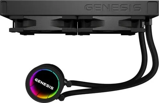 Sistem ftohës me lëng Genesis Hydria 240, radiator 240mm, 2x ventilator 120mm, i zi - 2