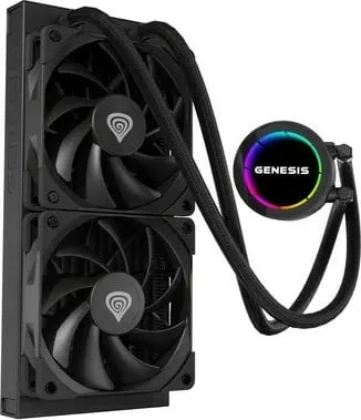 Sistem ftohës me lëng Genesis Hydria 240, radiator 240mm, 2x ventilator 120mm, i zi - 3