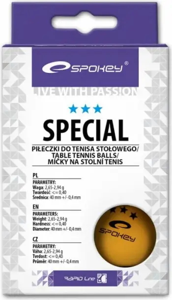 Topa ping-pong Spokey, 6 copë, të portokalltë
