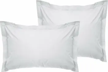 Set jastëkësh Oxford satin (2 copë), ngjyrë e bardhë, L'essentiel