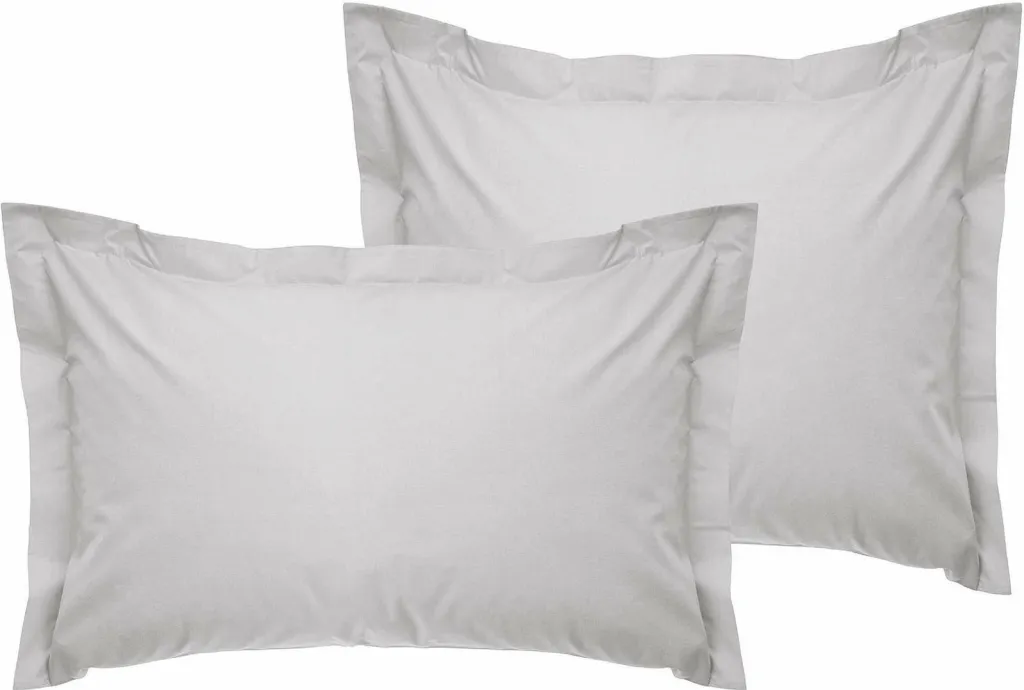 Set jastëkësh Oxford satin, 2 copë, ngjyrë gri e çelët, L'essentiel - 1