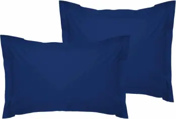 Set jastëkësh Oxford satin (2 copë), ngjyrë e kaltër e errët, L'essentiel