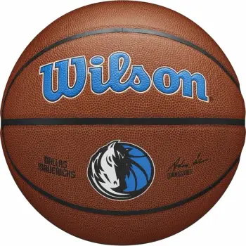 Top basketbolli Wilson Team Alliance Dallas Mavericks WTB3100XBDAL, lëkurë kompozite, madhësi zyrtare, kafe