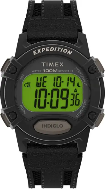 Orë dore për meshkuj Timex, e zezë