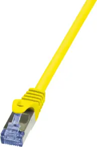 Kabllo rrjeti LogiLink Patchcord, CAT6A, S/FTP, PIMF, 0.5m, e verdhë