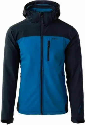Xhaketë softshell Hi-Tec Mans 92800481784, membranë tre shtreshe, me kapuç, e zezë