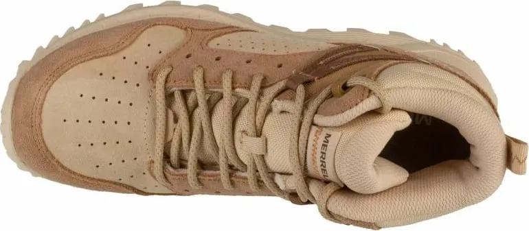 Këpucë trekking Merrell Wildwood Mid Leather WP W, lëkurë, taban gome, bezhë - 3