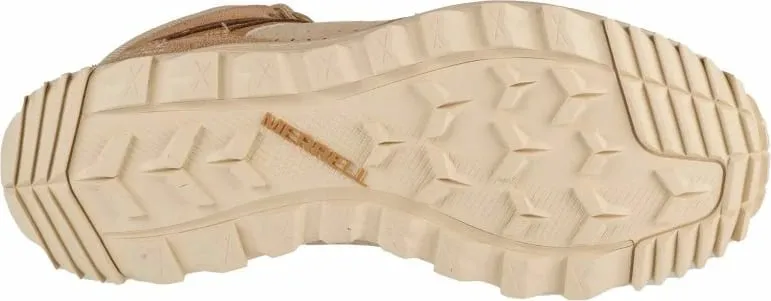 Këpucë trekking Merrell Wildwood Mid Leather WP W, lëkurë, taban gome, bezhë - 4