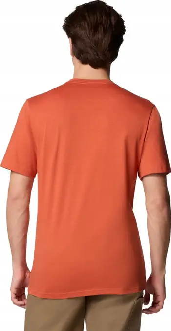 Bluzë Columbia CSC Basic Logo SS Tee, për meshkuj, pambuk poliester, portokalli
