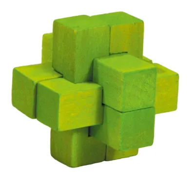 Iq Test Display Multi Colored Wooden 3d Puzzles - Fridolin - 1