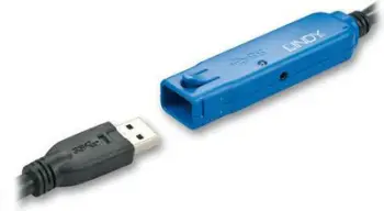 Kabllo Lindy USB-A - USB-A, 8m, e zezë