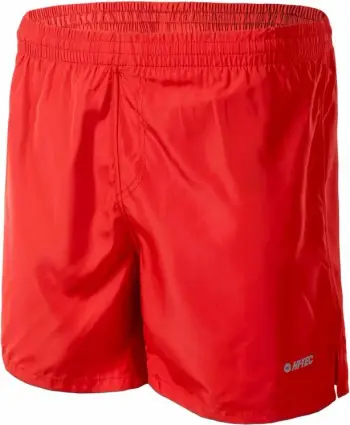 Pantallona të shkurtra sportive Hi-Tec Krall M, 100% poliester, elemente reflektuese, të kuqe