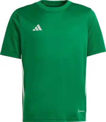 Bluzë sportive për fëmijë adidas Table 23 Jersey Jr IA9157, poliester i ricikluar, teknologji Aeroready, e bardhë