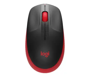 Maus Logitech M190, wireless, USB, i zi dhe i kuq