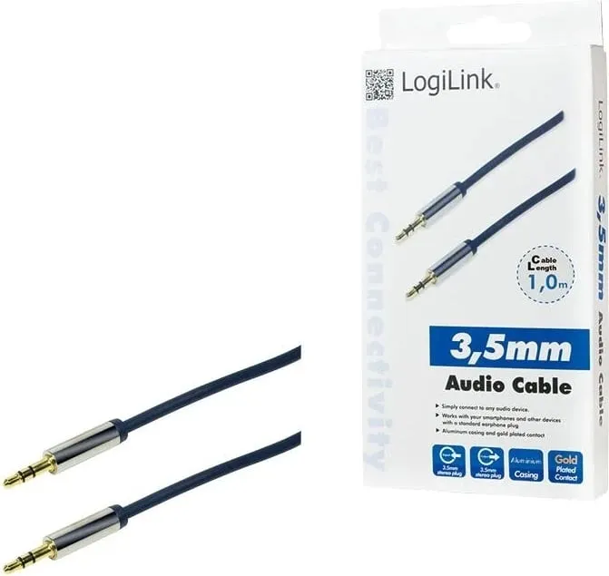 Kabllo miniJack Logilink, blu - 2