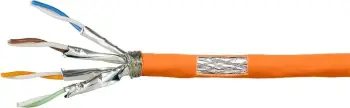 Kabllo rrjeti LogiLink CPV0060, CAT7a S FTP, 100m, 1000MHz, portokalli