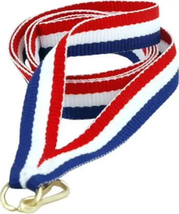 Shirit medaljeje Victoria Sport Ribbon, 11mm, kuqe bardhë blu