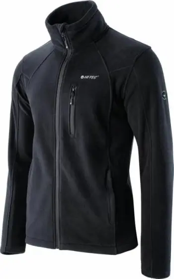 Bluzë fleece për burra Hi-Tec Polar Monar, poliester 100%, madhësia XL, e zezë