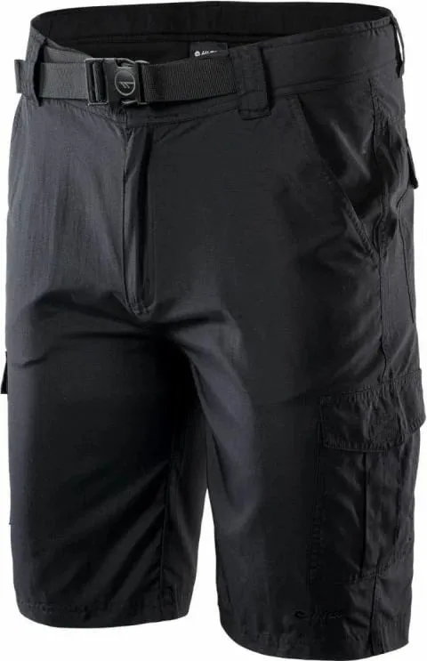 Shortsa Hi-tec Ibg Loop 1/2 M, najlon Ripstop, xhepa të shumtë, të zeza - 1
