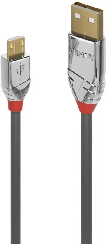 Kabllo USB Lindy, USB-A - microUSB, 2 m, e hirtë